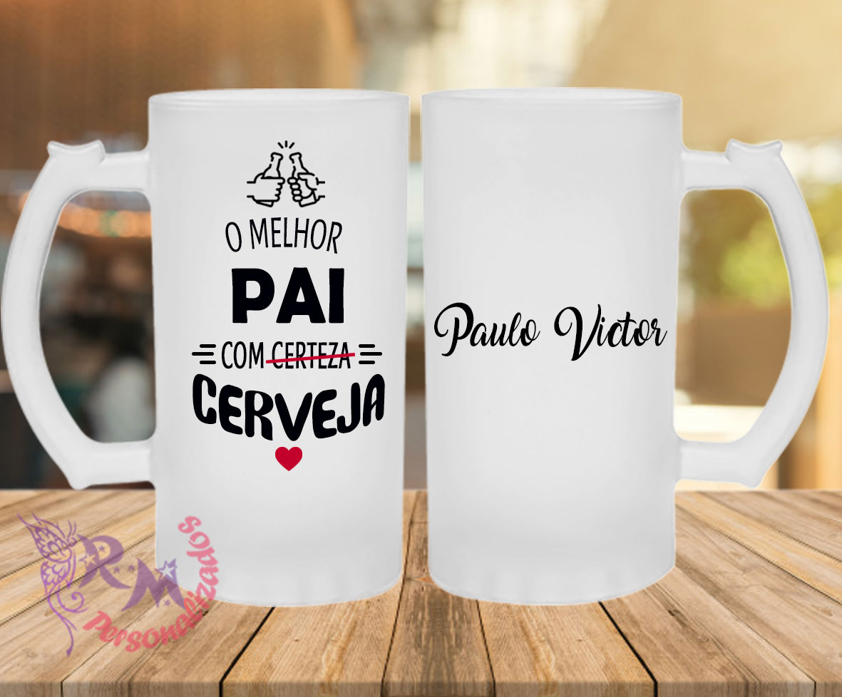 Caneca De Chopp Personalizada Vidro - Arte Personalizada