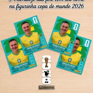 Figurinha Da Copa 2026 Personalizada - 4 Figurinhas Com Foto
